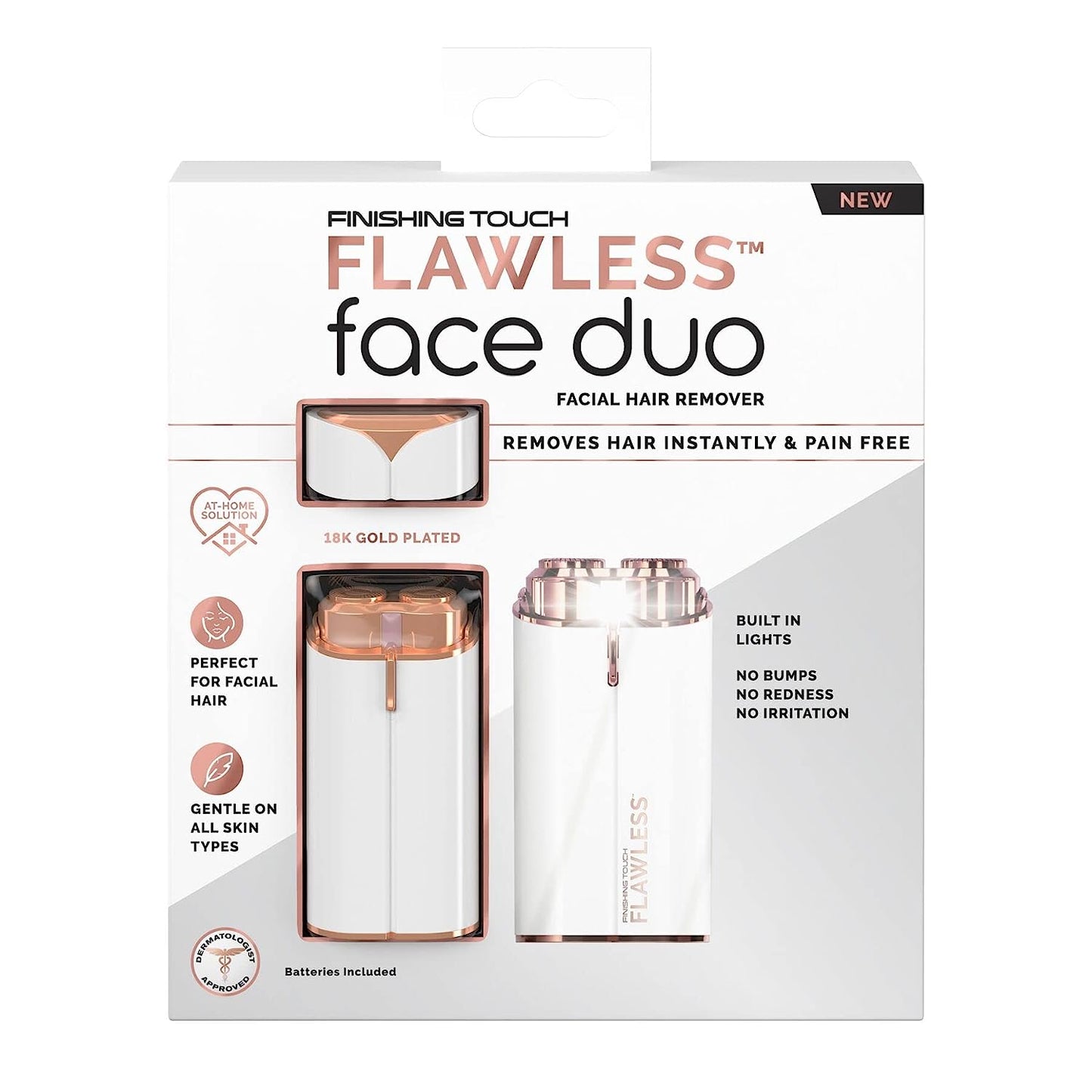 Flawless Women’s Painless Hair Remover Face Duo