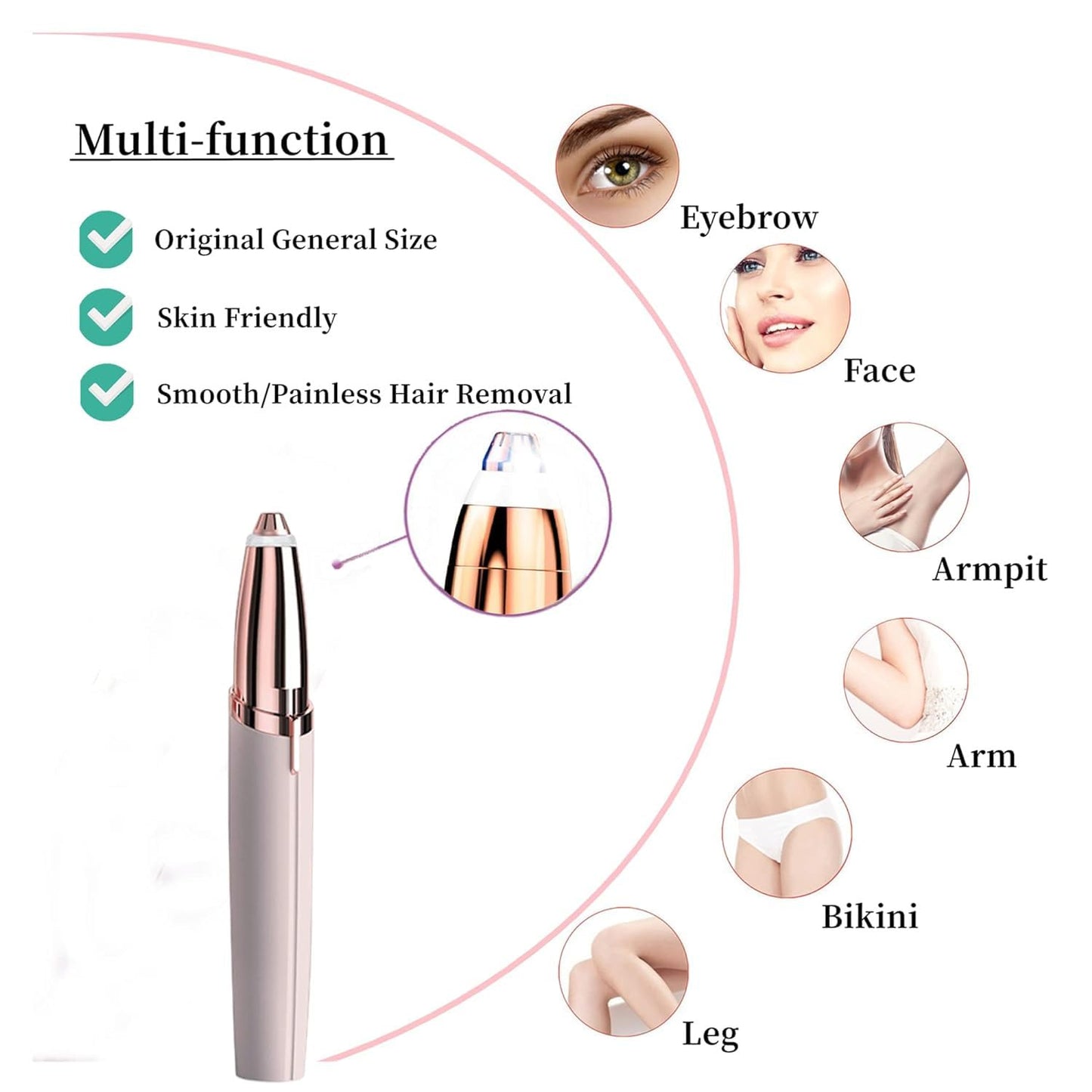 Eyebrow Hair Remover Replacement Heads for Finishing Touch Flawless Facial Hair Remover