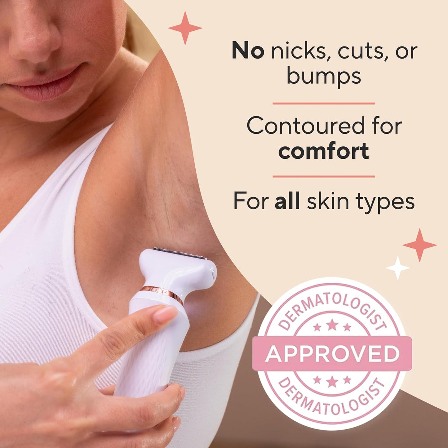 Flawless Underarm Hair Removal Electric Razor Device
